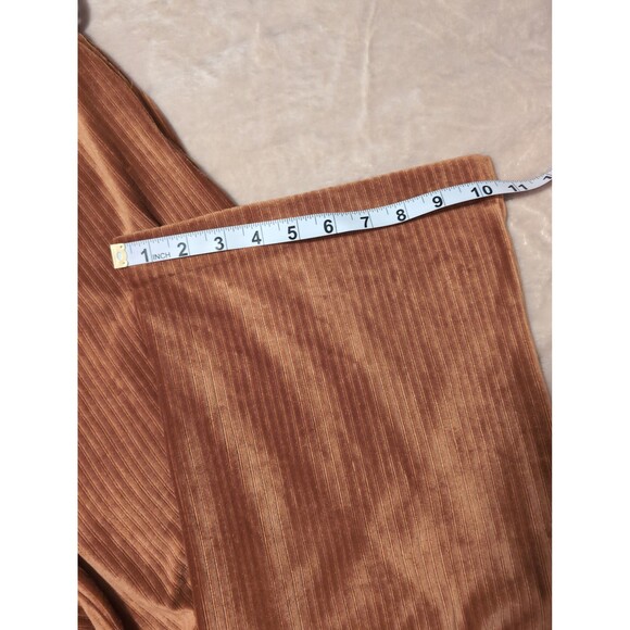 Moon River ribbed orange velvet wide legged pants size medium - Picture 3 of 6